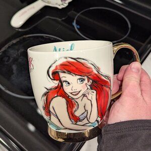 Disney Little Mermaid Ariel Gold Accent Mug